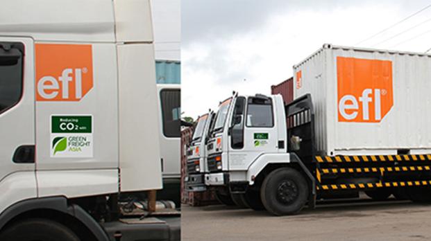 EFL truck with Green Freight Asia logo